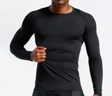 Men's Dry Fit Athletic Compression Long Sleeve Baselayer Workout T-Shirts