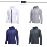 Men's Lightweight Hooded Zip Front Sweatshirt Coat