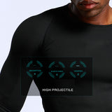 Men's Dry Fit Athletic Compression Long Sleeve Baselayer Workout T-Shirts