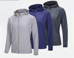 Men's Lightweight Hooded Zip Front Sweatshirt Coat