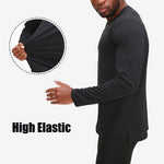 Men's Dry Fit Long Sleeve Workout Athletic T-Shirts